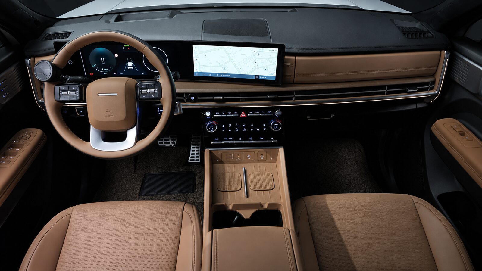 Салон Hyundai Santa Fe 2025 — панель и центральная консоль